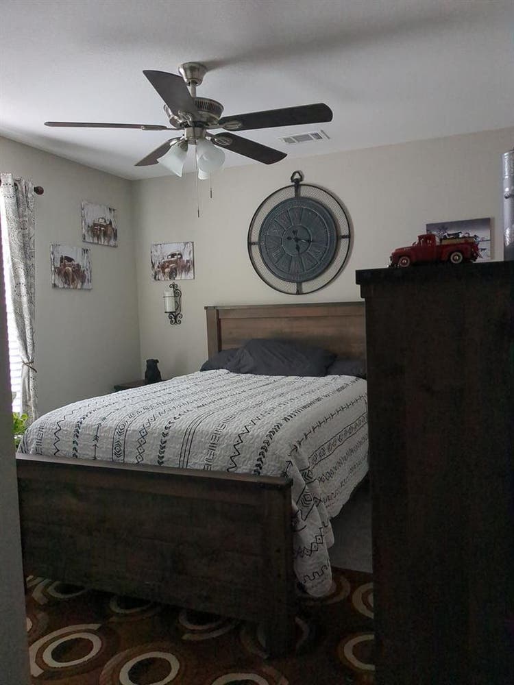Private bedrooms and bathroom