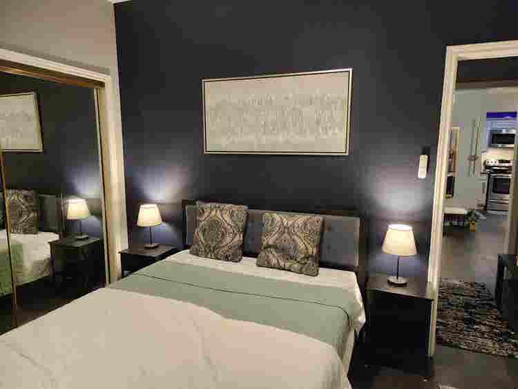 Private bedroom in a house