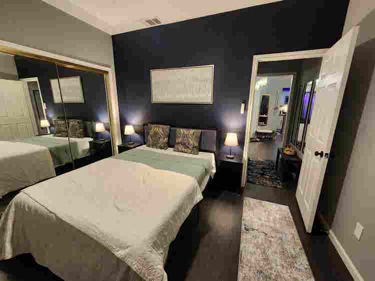 Private bedroom in a house
