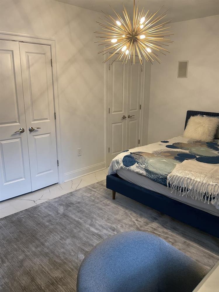 Newly remodeled room and bathroom