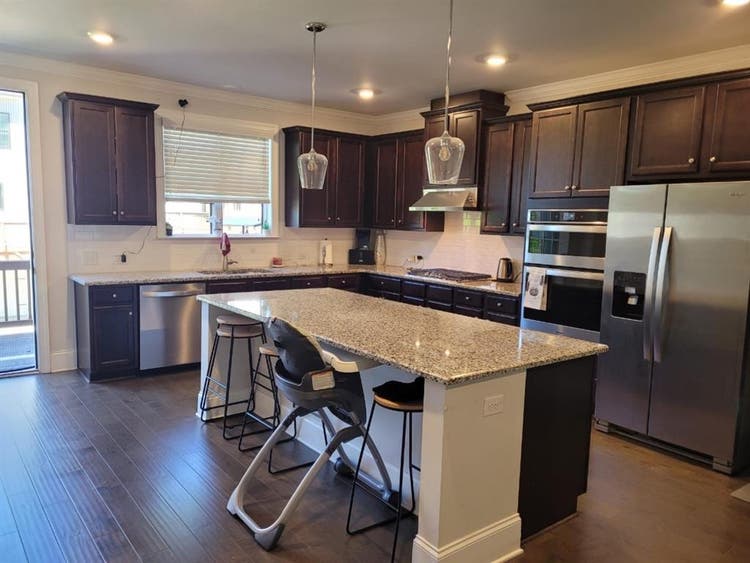 A room in a townhome