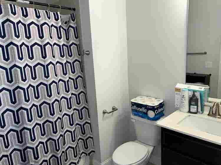 A room in a townhome 
