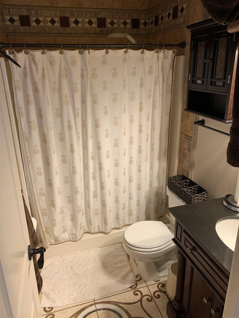 Master bed/bath with pool view