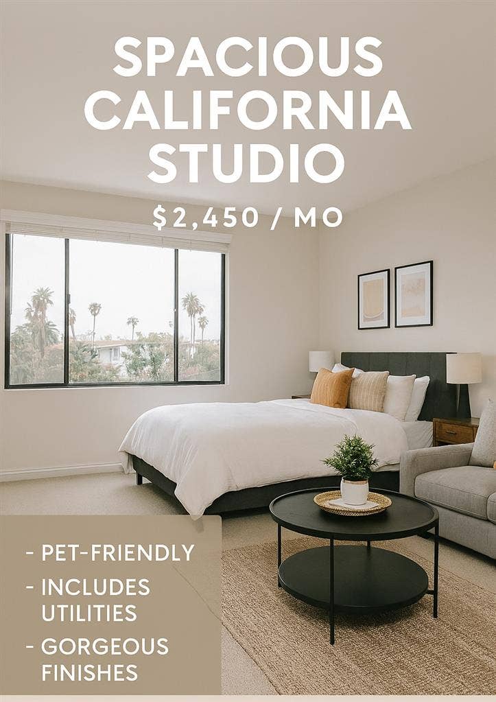 ✨ Cozy Studio in LA – $/mo