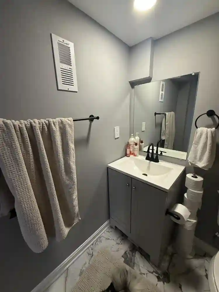 Large downstairs suite w/ bathroom