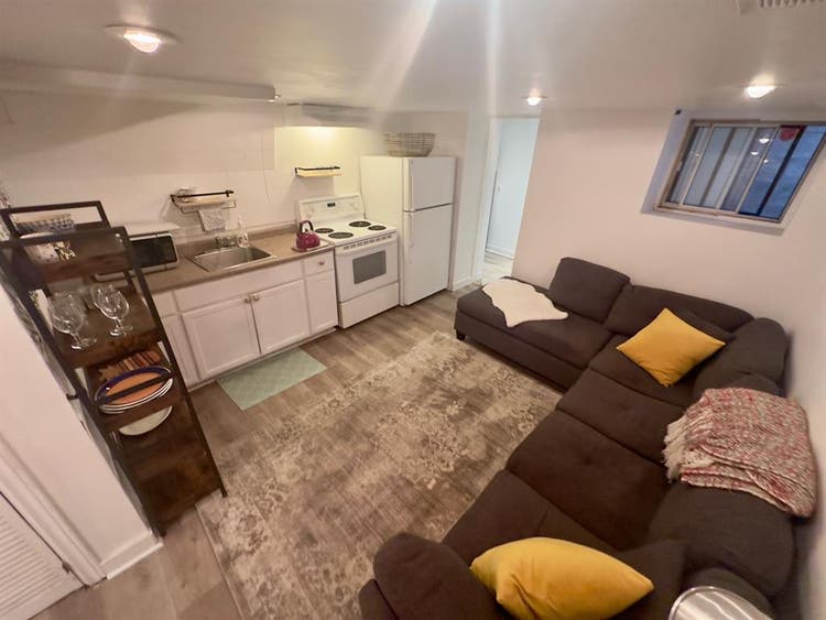 One bedroom basement apartment