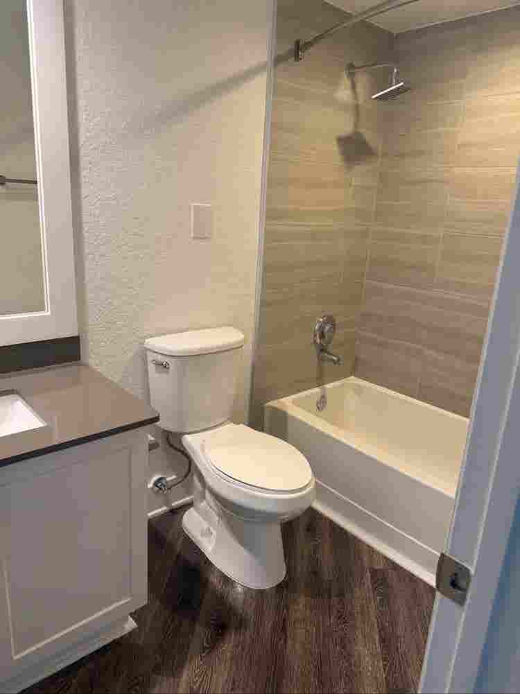 Private bed and bathroom