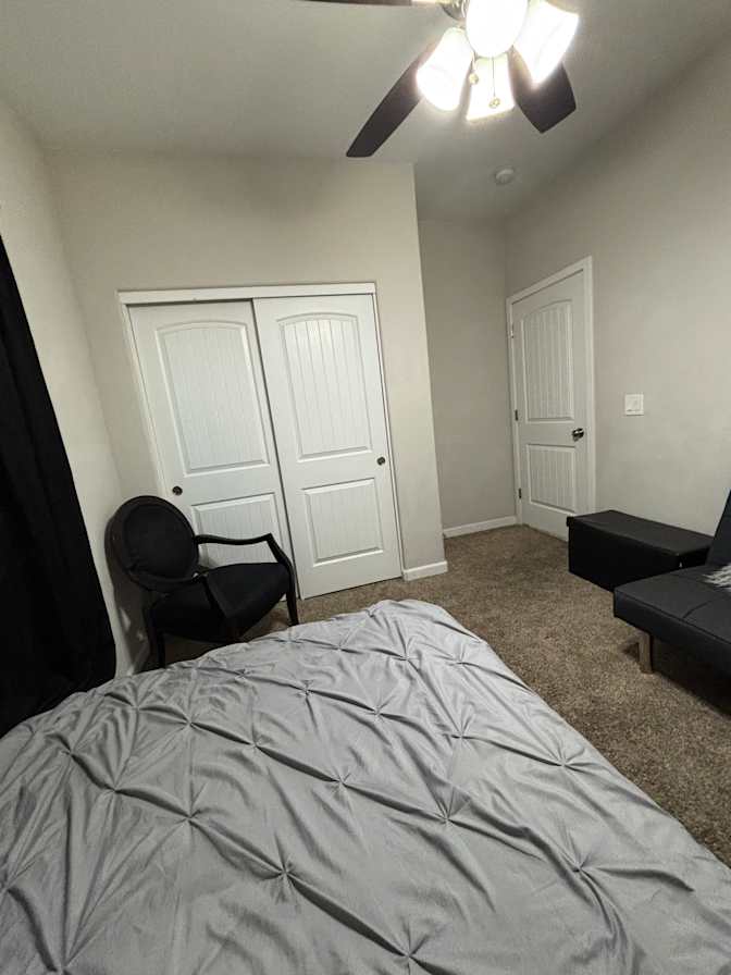 Furnished room in a new home