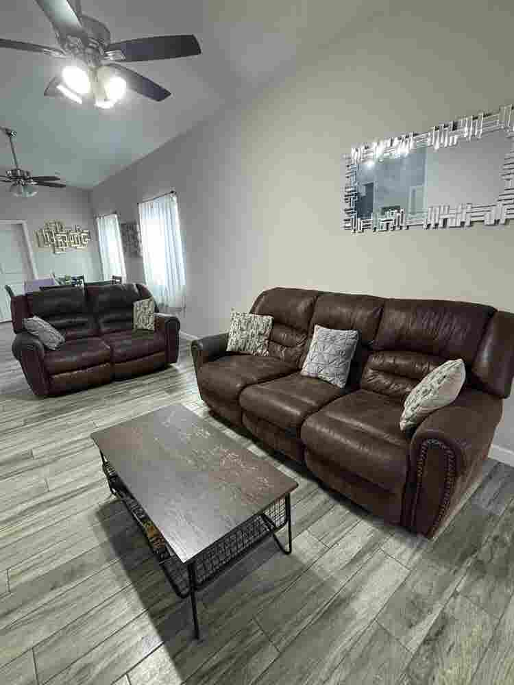 Furnished room in a new home