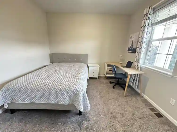 Furnished bedroom/ w shared bath