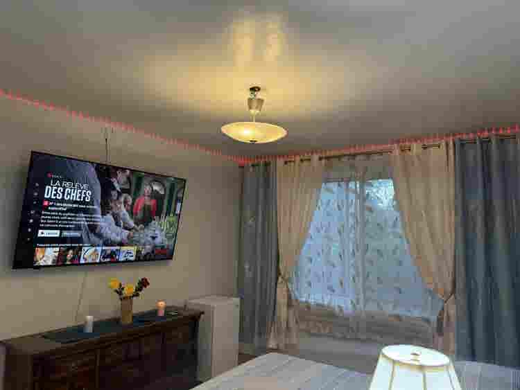 Large room with ” TV