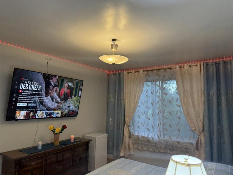Large room with ” TV