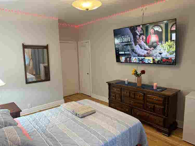 Large room with ” TV