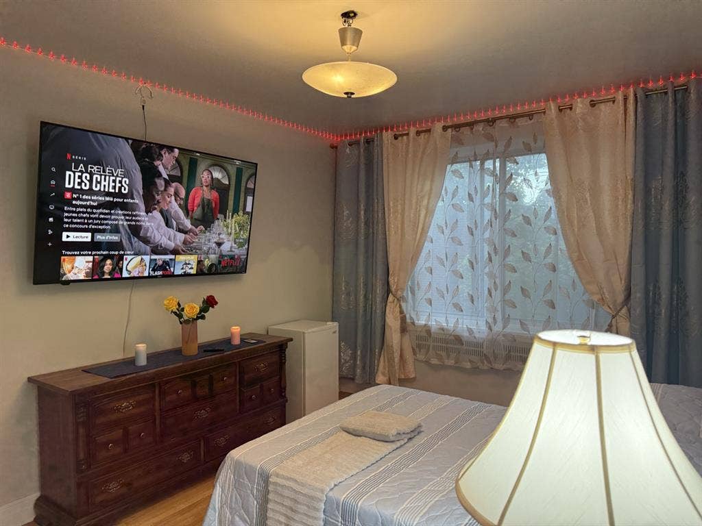 Large room with ” TV