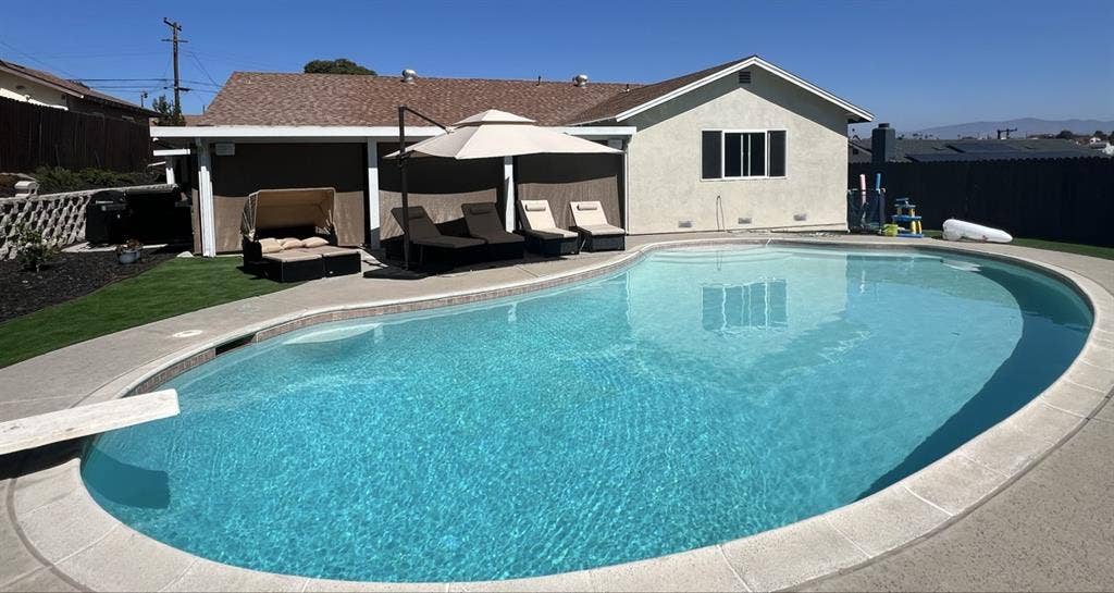 Master available in a home w/pool!
