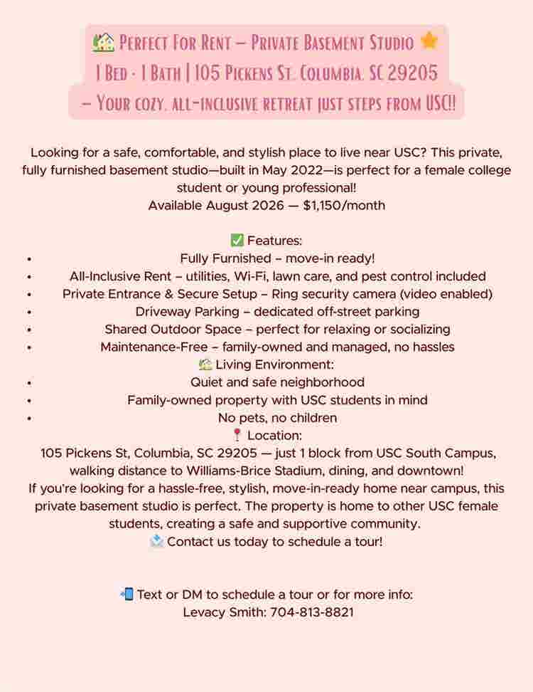 USC Studio – 1 Block from Campus!