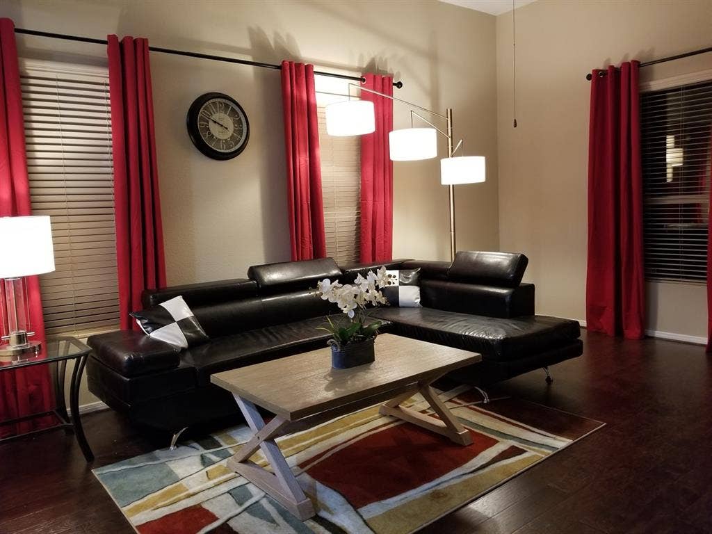 Master bedroom with private bath f