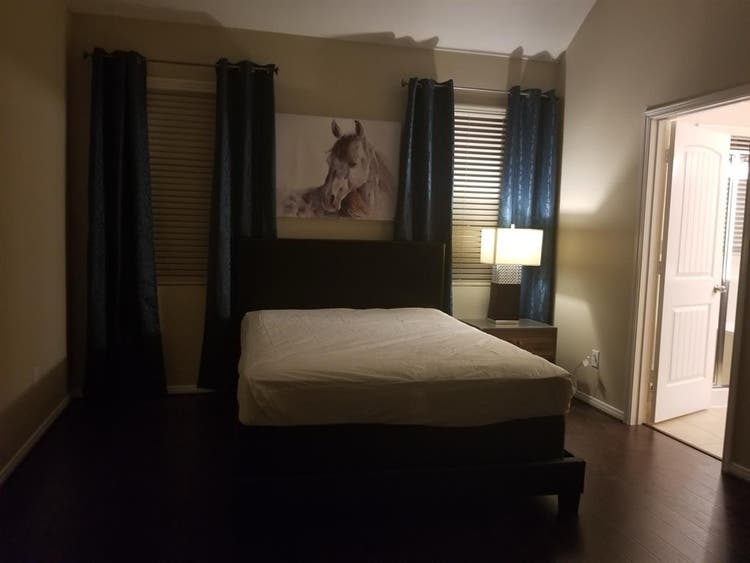 Master bedroom with private bath f