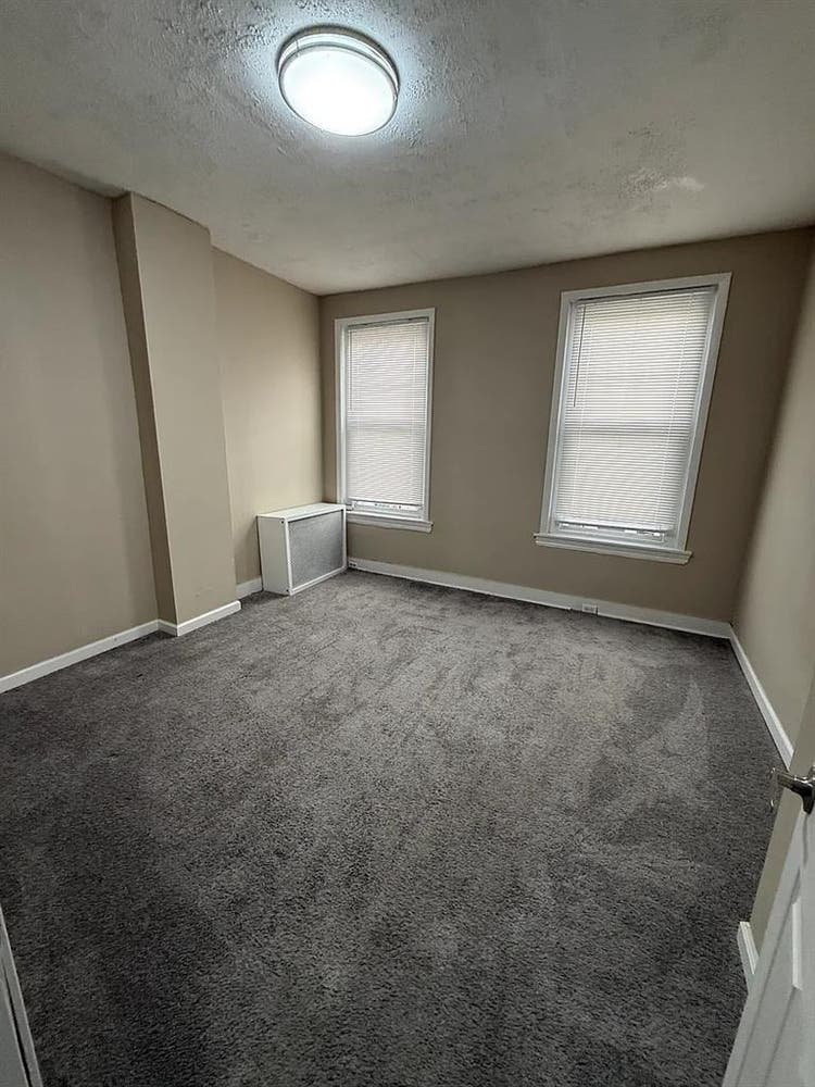 Spacious bedroom with bath