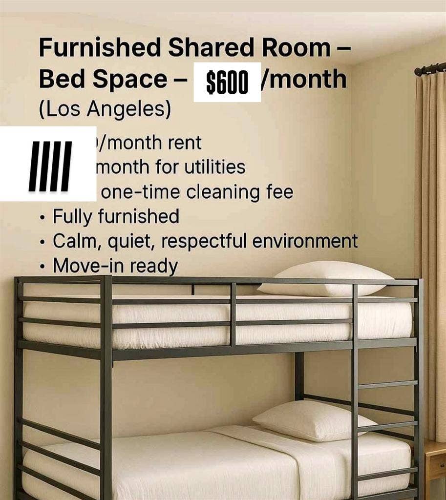 Renting bed only weekly $