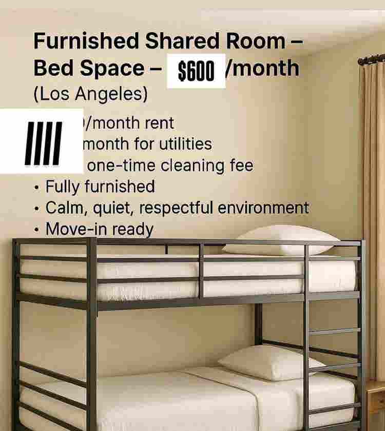 Renting bed only weekly $