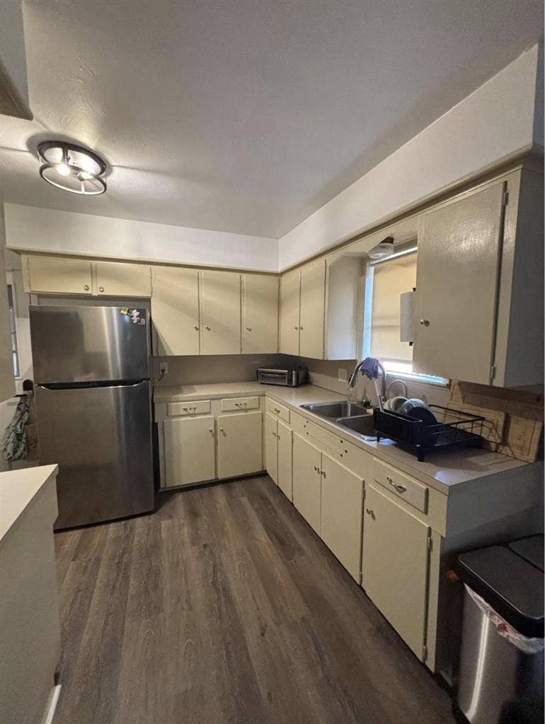 Large furnished room with bathroom