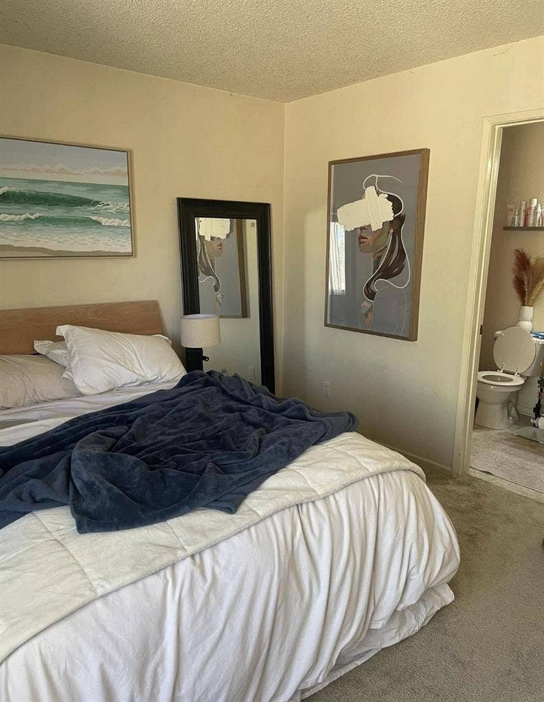 Master bedroom + private bathroom