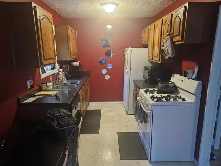 Furnished spare room in basement