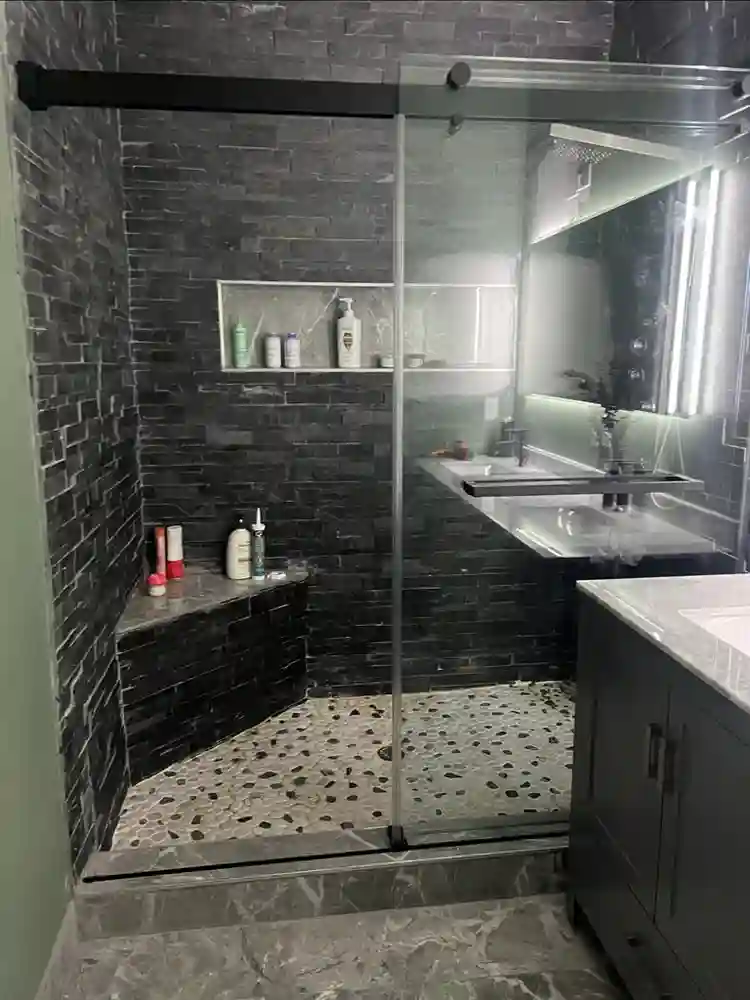 Room for rent, shared living space.