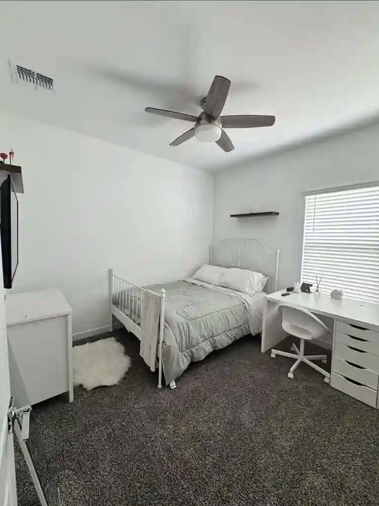 Room with separate bathroom