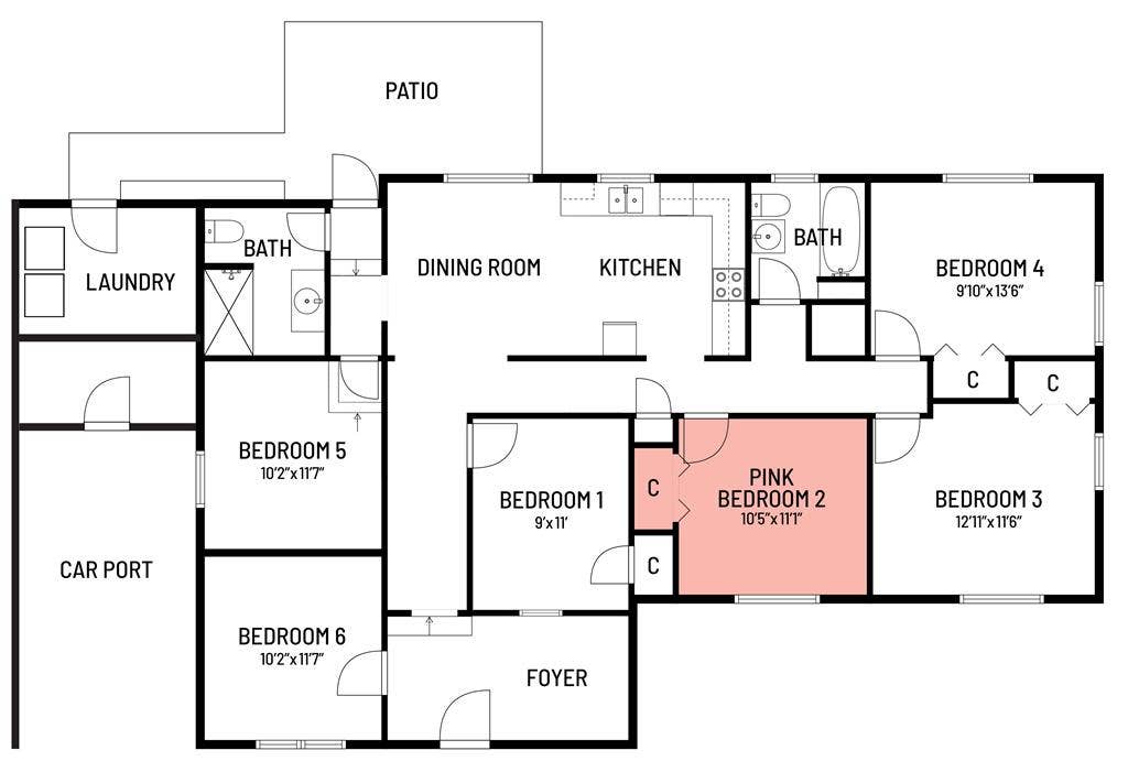1 FURNISHED ROOMS /W SHARED BATHS