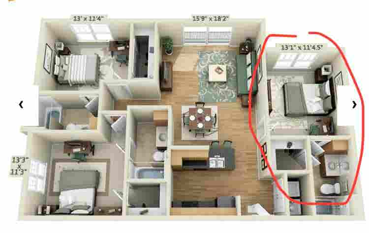 Private room and bath available!