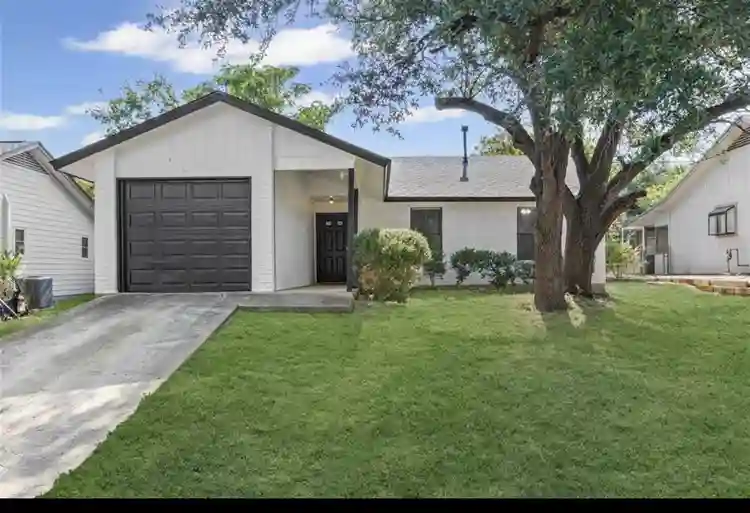 Room in house with yard