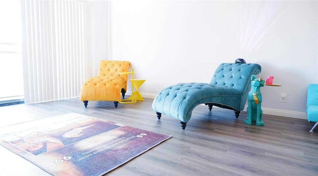 Furnished room with private bath