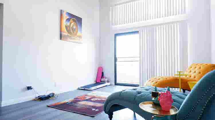 Furnished room with private bath