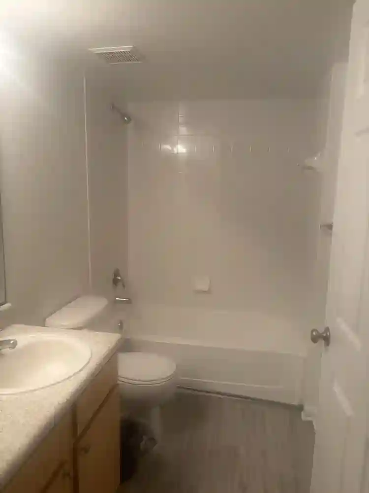 One bedroom and bathroom for rent.