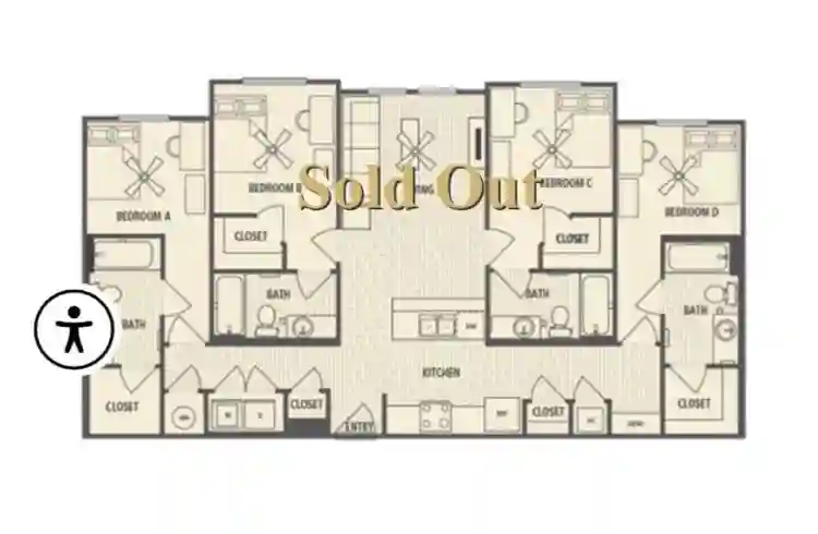 Private bedroom and bathroom