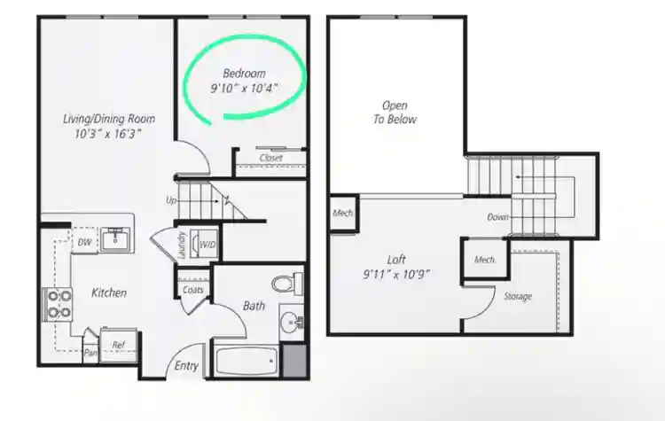 Private room for loft | Fort Lee