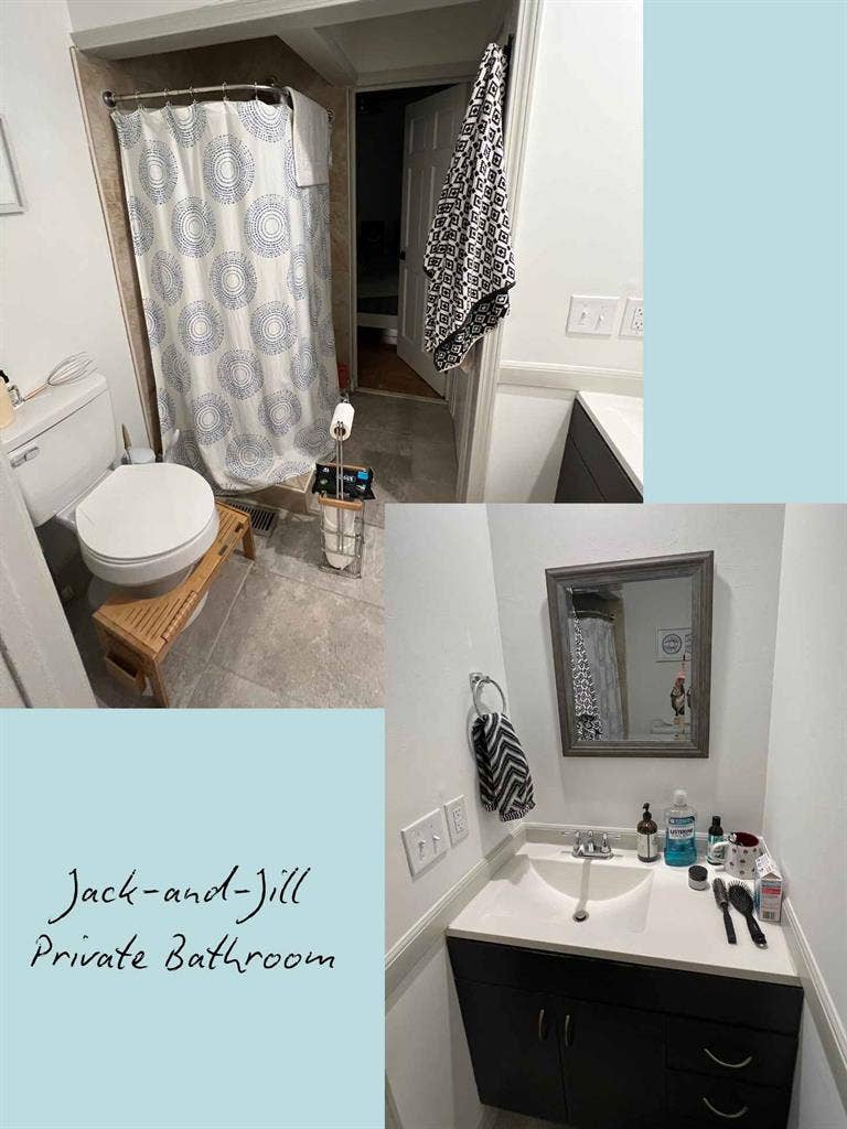 2 Private Rooms + Private Bath