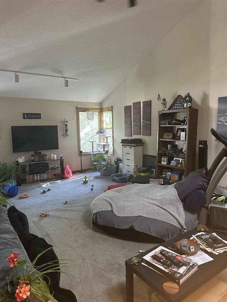 Private room for rent in a house.