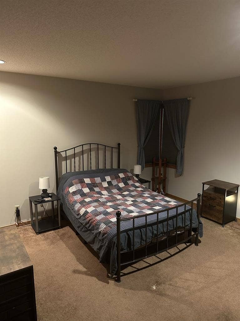 Private room for rent in a house.