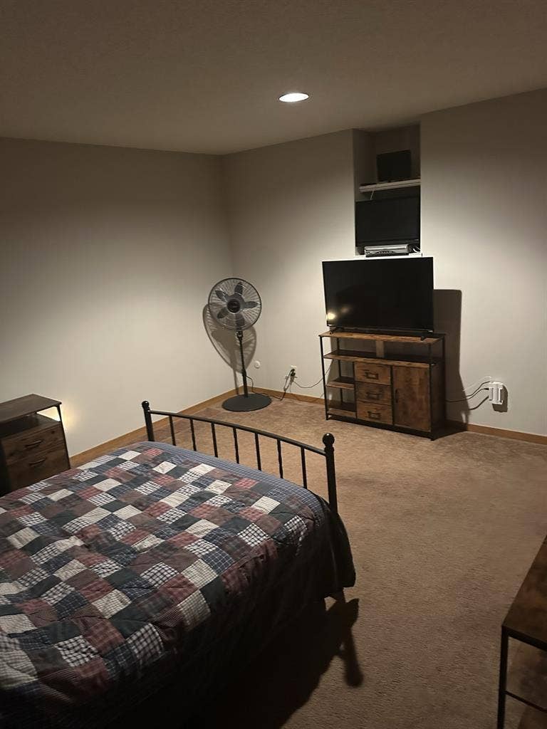 Private room for rent in a house.
