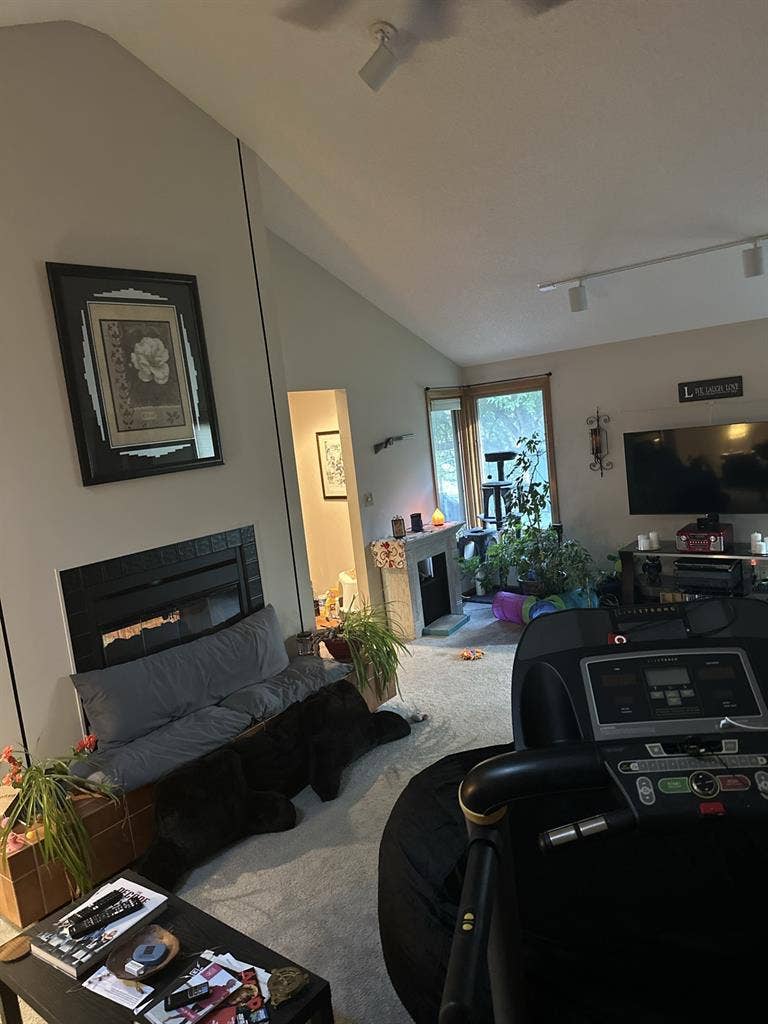 Private room for rent in a house.
