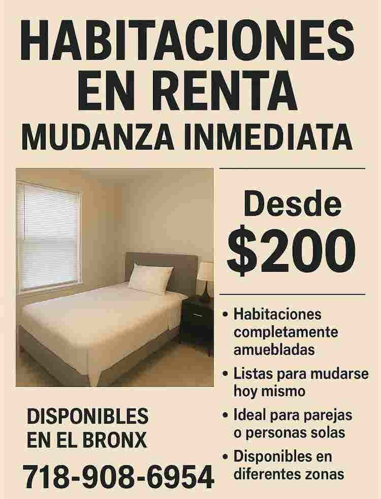 Move-In Ready Rooms — Bronx Area!