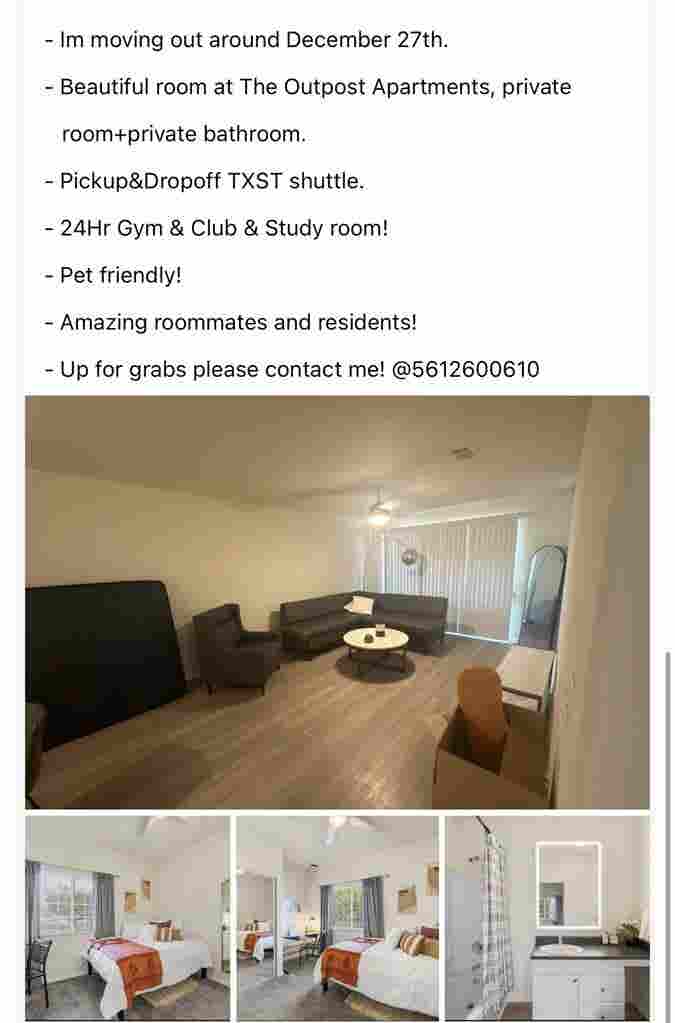 LEASE TAKE OVER IN SAN MARCOS