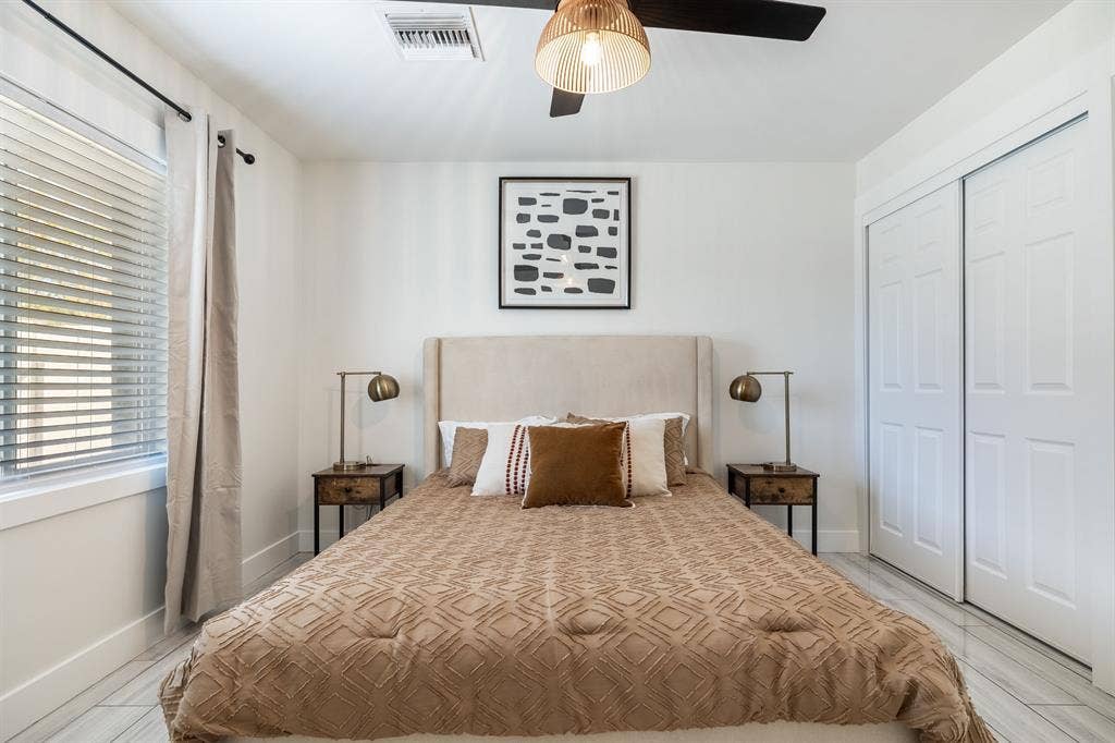 Furnished Bedroom, Renovated Home