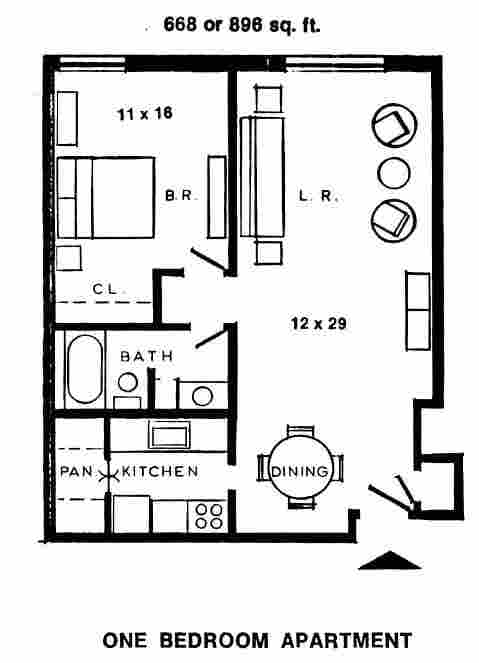 Spacious One Bedroom Apartment