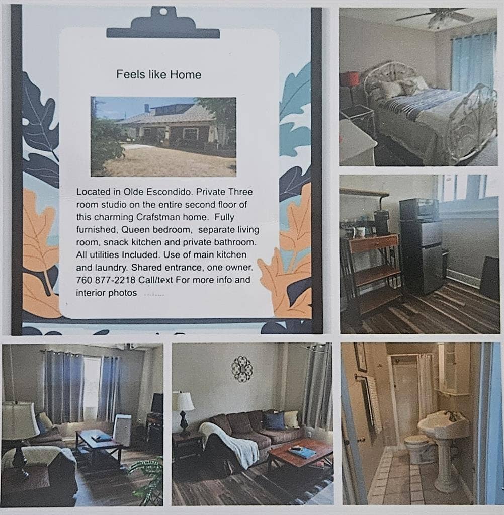 Three room studio space in house