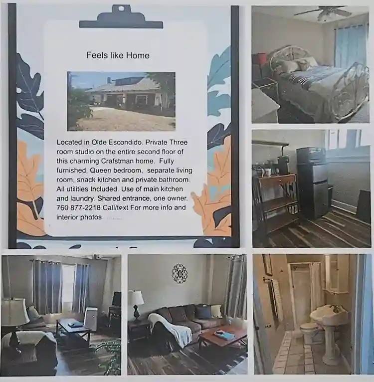 Three room studio space in house