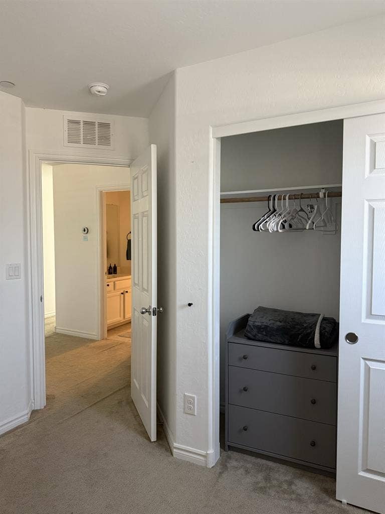 Single room with shared bathroom